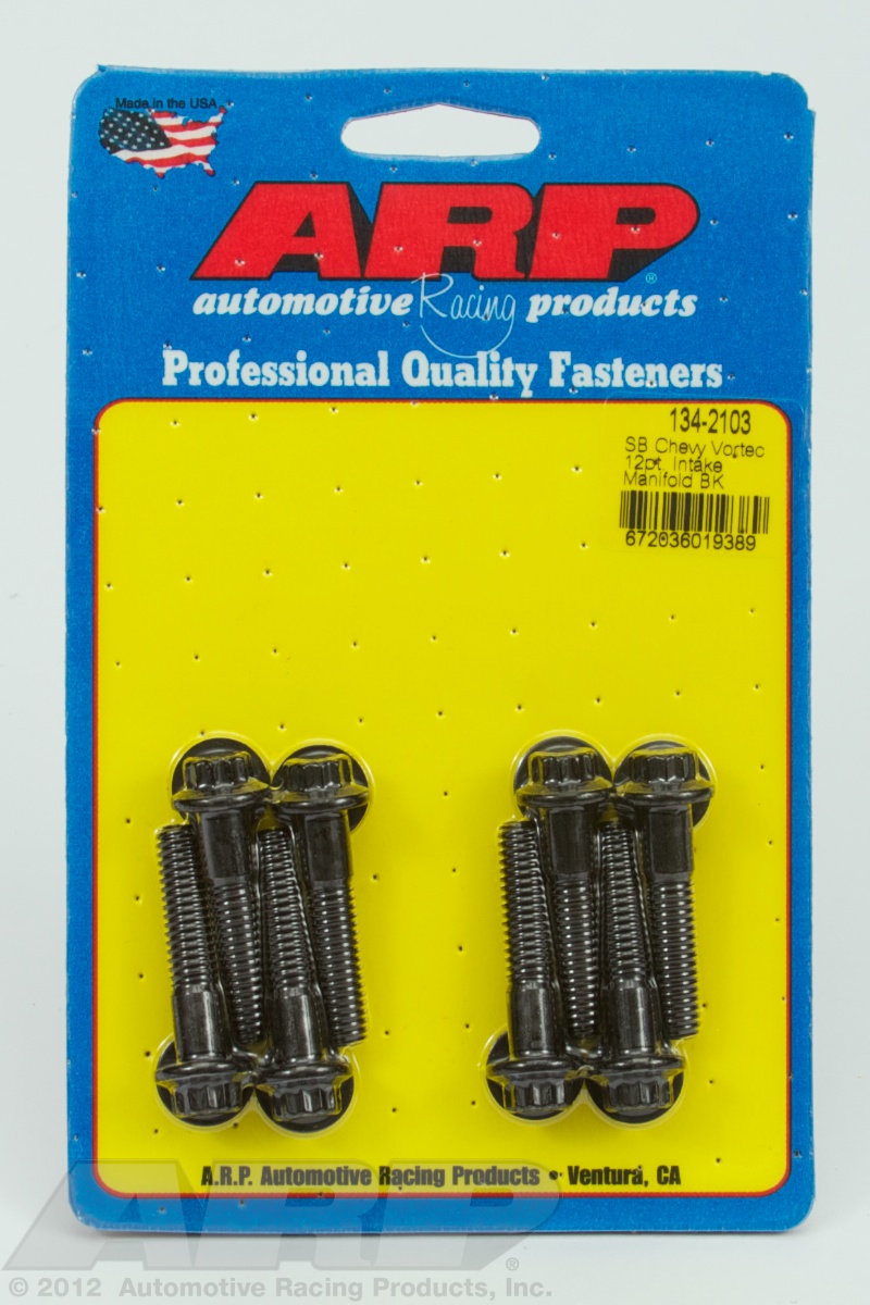 134-2103 - ARP - SB Chevy Vortec 12pt intake manifold bolt kit - Black - 8740 Chrome Moly