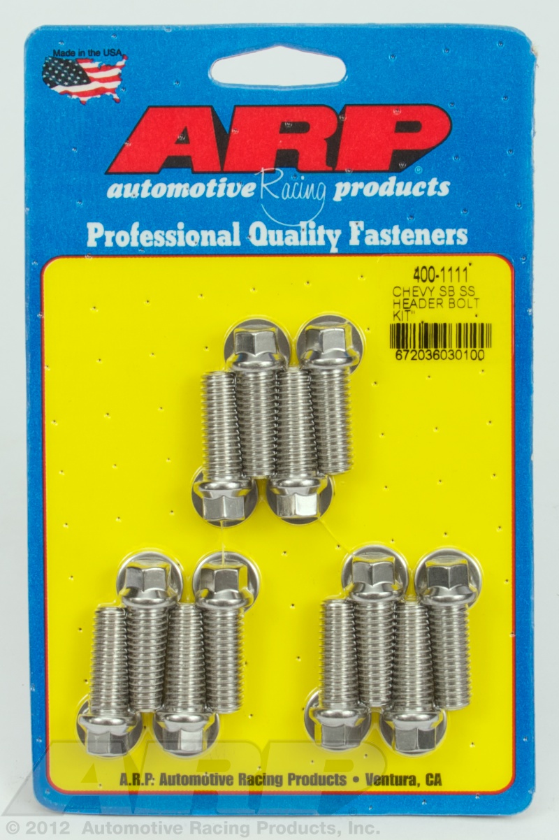 400-1111 - ARP - SB Chevy SS hex header bolt kit - Polished - Stainless Steel